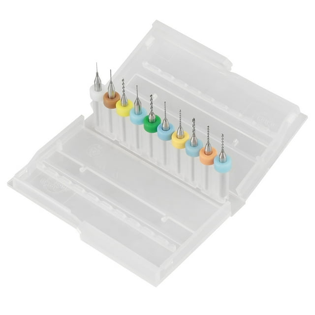 Brocas de Carburo de Tungsteno Nikou 10 Piezas 0.3-1.2 mm