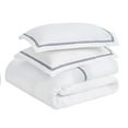 thumbnail image 3 of Superior Fieldstone Embroidered Cotton Duvet Cover Set, Full/Queen, White/Navy Blue, 3 of 11