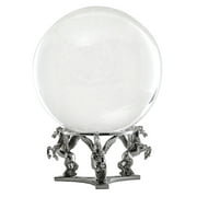 Amlong Crystal Clear Crystal Ball 130mm (5 in.) Including Silver Pegasus Stand