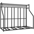 thumbnail image 1 of Soozier 4 Bicycle Bike Stand, Floor Bike Storage Rack with Basket, Hooks, 1 of 10