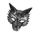 thumbnail image 2 of Máscara de lobo de Halloween, accesorio de disfraz de cosplay, tocado de animal creativo para la noche. Argén, 2 of 7