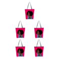 thumbnail image 2 of Minnieouse Cool Black Girl Bolso de lona - Estilo afro Exquisita artesanía Bolsos de gran capacidad Damas hl2110 Type2 NO2, 2 of 6