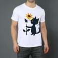 thumbnail image 2 of Summer Short Sleeve Tops Crew Neck Shirts for Men Flowers Plus Size Tee Shirts XS-5XL, 2 of 5