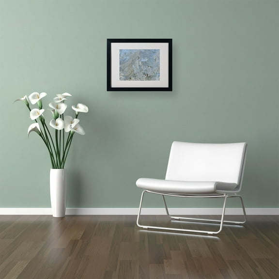 Trademark Fine Art "Frost Pattern #5" by Kurt Shaffer, Black Frame