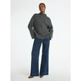 thumbnail image 3 of Scoop Women’s Pleated Wide Leg Jeans, Sizes 0-18, 3 of 6