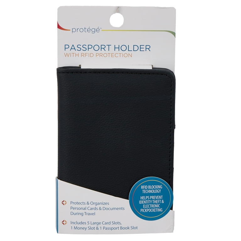 Protégé Black Passport Wallet With RFID Protection photo 3