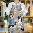 thumbnail image 6 of Cavalier King Charles Spaniel Dog Flower Apron-Garden Aprons for Women with Pockets-Cotton Linen Waterproof Kitchen Cooking Gardening Aprons Adjustable for Kitchen,Cooking,BBQ and Salon 33x27 Inch, 6 of 7