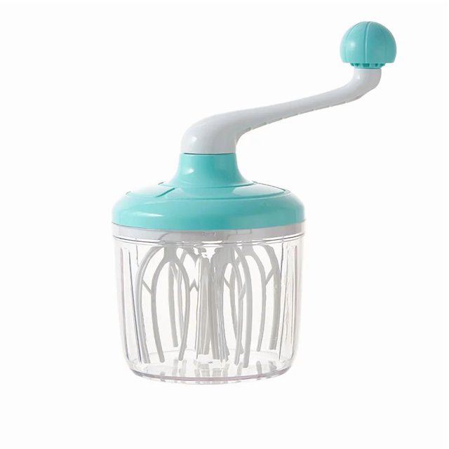 Manual Egg Beater, Hand Crank Whisk Mixer for Egg White, Cream, Cake Batter and Kitchen Baking