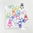 thumbnail image 3 of Llavero con estrella de cinco puntas de color galvanizado, llavero de aleación de zinc, colgante de muñeca, accesorios con puntos coloridos, 3 of 6