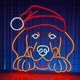thumbnail image 3 of Handmadetneonsign Dog Christmas Neon Sign, Christmas Lights Wall Art Decor, Home Bedroom Pub Wall Decor, 3 of 5