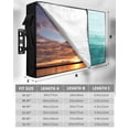 thumbnail image 7 of Outdoor TV Cover 48 to 50 Inch Weatherproof, Teal White Brush Stroke Textured Waterproof TV Screen Protector for Outside Decor with Zipper and Pocket 48"L x 30"H , Abstract Modern, 7 of 7