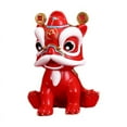 thumbnail image 2 of Figura de león chino para estantería de coche, decoración para salpicadero de coche, dibujo animado y adorable Rojo, 2 of 9