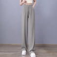 thumbnail image 4 of FRSASU Women's Wide Leg Palazzo Lounge Pants Lightweight High Waisted Loose Comfy Casual Pajama Pants Gray, 4 of 7