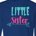 thumbnail image 4 of Inktastic Little Sister, Younger Sister, Arrow - Blue Pink Long Sleeve Youth T-Shirt, 4 of 5