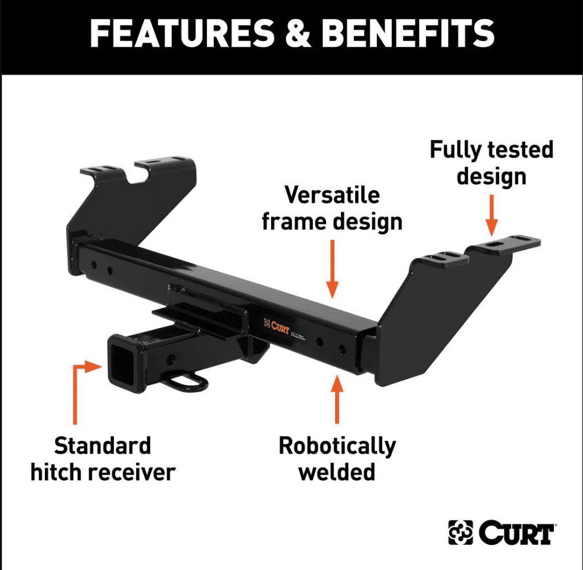 CURT 13900 Multi-Fit Class 3 Adjustable Hitch, 2-Inch Receiver, 5,000 lbs.