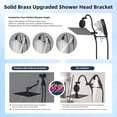 thumbnail image 3 of 12'' Filtered Rainfall Shower  Combo, High  Handheld Shower Wand, 12'' Adjustable Extension Arm, 20 Stage Shower Filter, 71'' Hose, Shower  Holders, Matte Black, 3 of 7