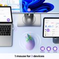 thumbnail image 2 of Mouse seenda ergonómico recargable, vertical, inalámbrico, morado, 2 of 8
