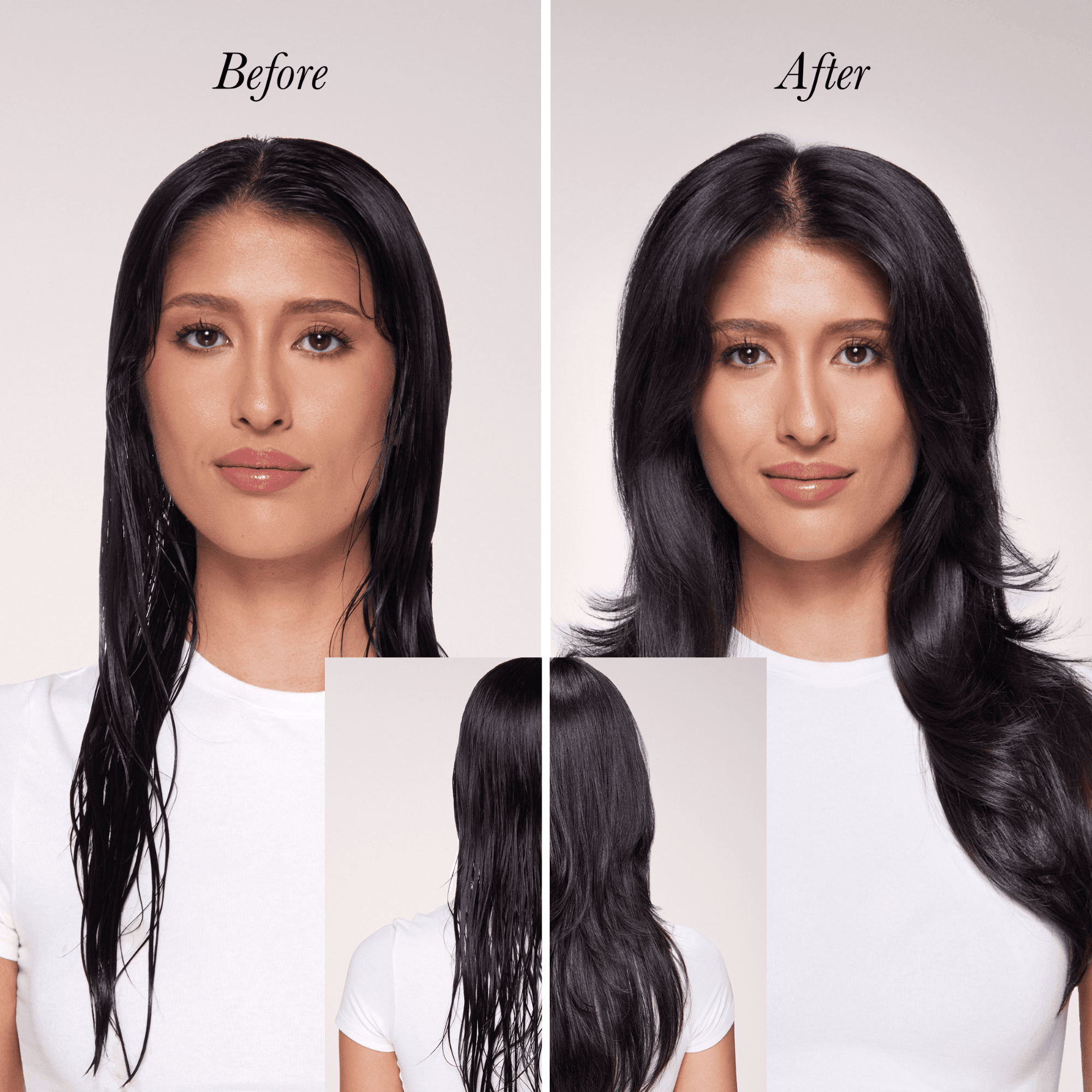 L'ange Hair Le Volume Titane Brosse Séchoir Volumisante 2 en 1 avec Barillet Ovale 60mm, Blush