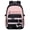 Pink-Black, variant on Girls Backpack,Lightweight Water-Repellent Bookbag for Teenagers Grades 3-9 with Reflective Strips,Trolley Sleeve,Detachable Coin Purse,Travel Daypack,25L