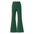 thumbnail image 4 of Pantalones rectos de yoga para mujer: tiro medio, pierna ancha, cintura elástica, bolsillos laterales profundos, lavado a mano, poliéster-spandex, tallas XS-XL, para el trabajo/el fin de semana., 4 of 5