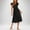 Black, variant on Women's Summer Midi Dress Ruffle Cap Sleeve Casual Dress for Beach Vacation V-Neck Flowy A-Line Sundresses White S