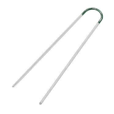 200mm 7.9-inch 3mm Dia Round U Pins Carbon Steel Galvanized 20 Pack