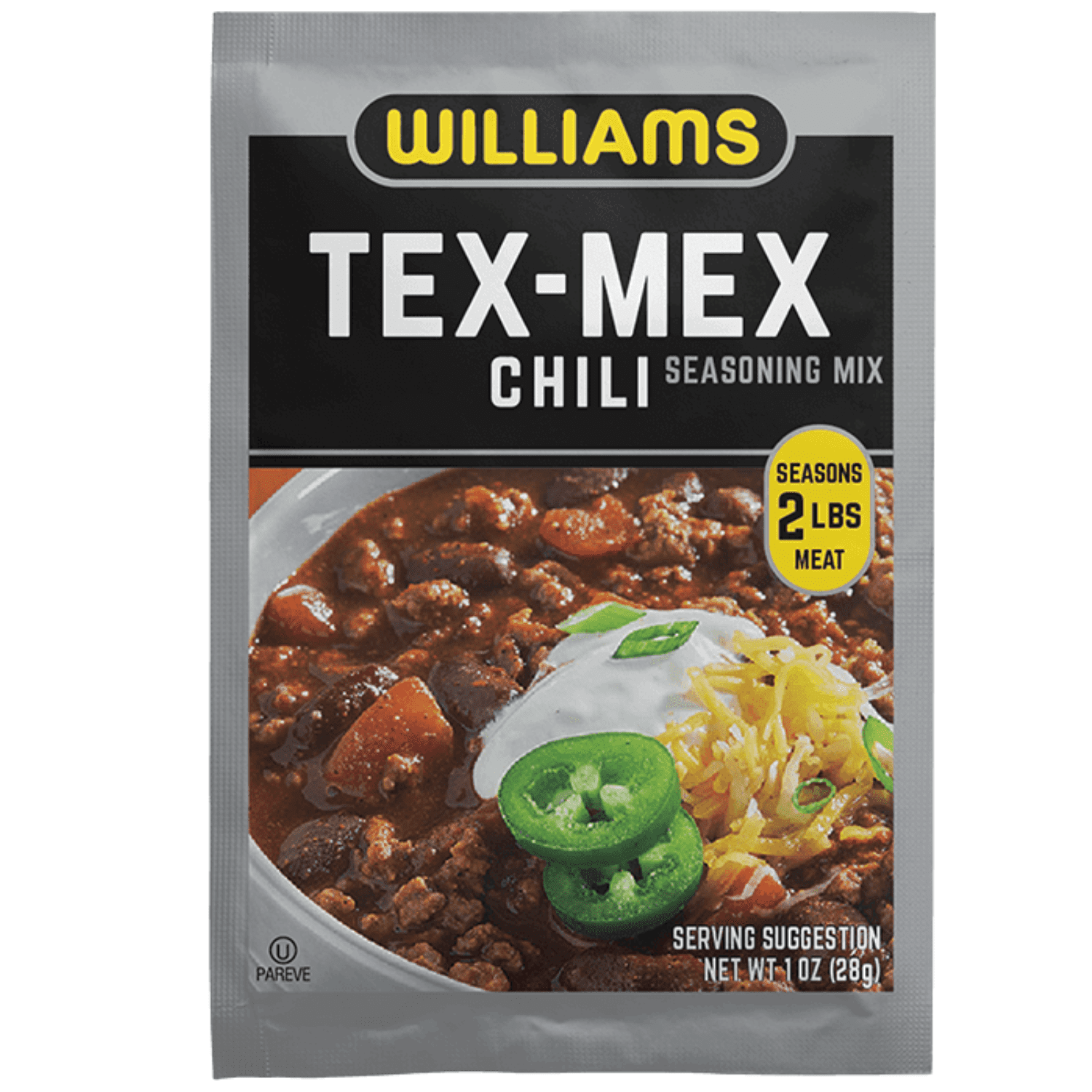 (2 pack) Williams Chili Seasoning, Tex-Mex Style, 1 oz