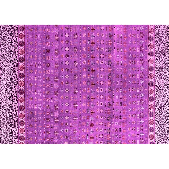 Ahgly Company Indoor Rectangle Abstract Pink Modern Area Rugs, 6' x 9'