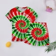 thumbnail image 6 of WOYY Big Boys Tie Dyed Short Sleeve T-Shirt Shorts Set Summer Outfits, Sizes 9-10, 6 of 6