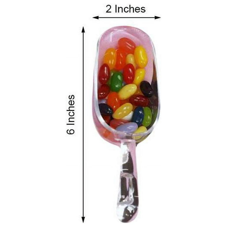 Balsacircle 6 Pcs Disposable Candy Scoops for Wedding Reception Party Buffet Catering Tableware, Clear