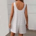 thumbnail image 4 of LOVZFMLL Combinaison Pyjama Sans Manches à Imprimé Floral pour Femmes, Short, Blanc, P, 4 of 4