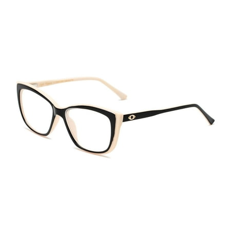 Sofia Vergara x Foster Grant Gloria Premium Cat Eye Women's Reading Glasses, Black Tan, +1.00