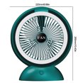thumbnail image 2 of Mini ventilador USB de escritorio con luz LED, ventilador de escritorio de 4 velocidades, rotación de 360 grados, recargable, 2 of 9