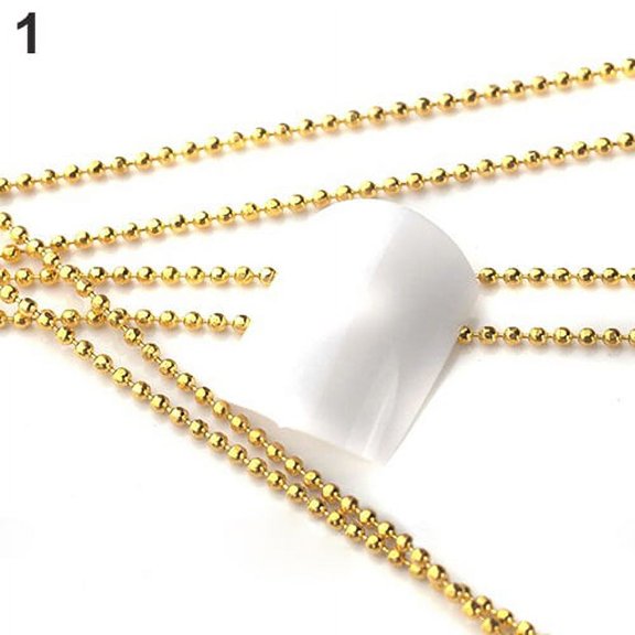 UDIYO 5m Beads Line Chain for Acrylic Nail Art 3D False Tips DIY Decoration Manicure
