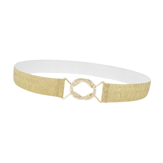 Cinturón elástico elegante para mujer, ideal para ropa urbana, fiestas y cumpleaños. Oro