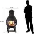 thumbnail image 4 of BALI OUTDOORS Chiminea Outdoor Fireplace Wood Burning Fire Pit Cast Iron Fire Pit Chiminea, 4 of 11