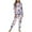 Blue, variant on Odeerbi Women Pajama Sets Long Sleeves Sleepwear 2025 Fashion Tie-Dye Print Trousers Pajama Set Two-Piece Blue