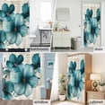 thumbnail image 6 of Turquoise Tulip Fabric Shower Curtain Watercolor Vintage Washable Shower Curtains for Bathroom, Waterproof Bath Curtain with Hooks Home Decor 72x72in, 6 of 8