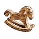 thumbnail image 5 of Caballo mecedor de madera para decoración de mesa, pequeño, adorno para centro de mesa, decoración artística Caqui, 5 of 9