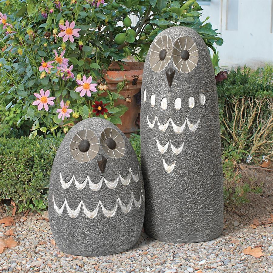 Design Toscano Ogling Outdoor Owl Garden Statue Set of Two Walmart