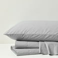 thumbnail image 4 of Madison Park Peached Percale 200 Thread Count Relaxed Cotton Percale Sheet Set, Queen - Grey, 4 of 9