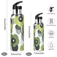 thumbnail image 2 of Yayeee 20oz Insulated Water Bottle Double Wall Stainless Steel with Flip Straw Lid, Gray Floral, 2 of 7