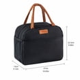thumbnail image 3 of Clearance! Lunch Bag Foldable Cloth Handle - Lightweight Insulated Thermal Tote, Convenient Storage Bag and Lunch Organizer for Work and Travel,Black, 3 of 7