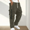 thumbnail image 2 of Pantalones cargo streetwear para hombre - Pantalones utilitarios de pana - Poliéster, múltiples bolsillos, tallas S-XXL, 2 of 6