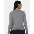 thumbnail image 4 of Time and Tru Women’s Fine Gauge Cardigan Sweater, Lightweight, Size XS-XXXL, 4 of 5