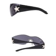 thumbnail image 4 of Fashion Men Women Star Wrap Around Sunglasses Cycling Rimless Futuristic Sunglasses, 4 of 4