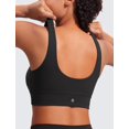 thumbnail image 4 of Sujetador deportivo CRZ YOGA Butterluxe, espalda en U, cuello redondo, acolchado, negro, 4 of 7