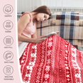 thumbnail image 2 of Sherpa Throw Blanket Snowflake Pattern, Reversible Micro Fleece TV Blanket All Season for Bed or Couch 50" x 60", 2 of 7