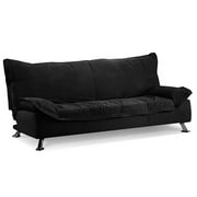 Atherton Home Soho Convertible Futon Sofa Bed and Lounger, Black