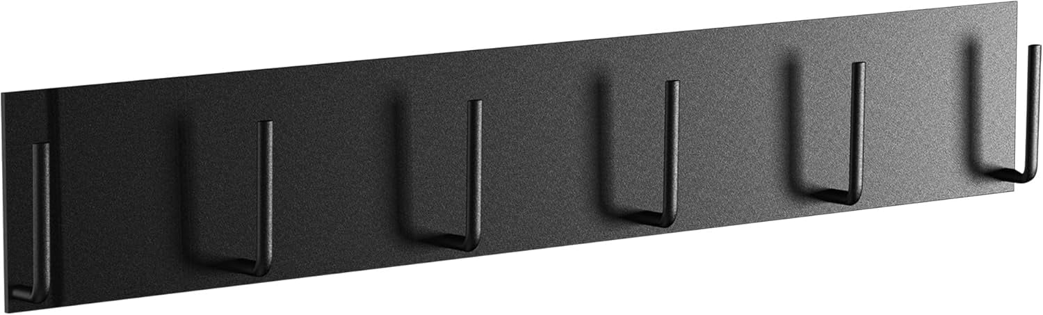 RGHJAR-Magnetic Key Holder for Wall, Magnetic Key Hook with 6 Hooks for Metal Entrance Door, Refrigerator,Kitchen, Magnetic Key Hanger, Magnetic Key Rack for Hanging Keys, Towels and Kitchen Utensils